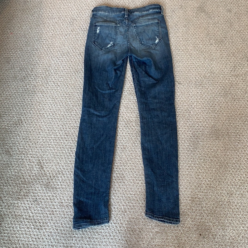 MOTHER Dark Wash Ripped Jeans - Picture 3 of 8